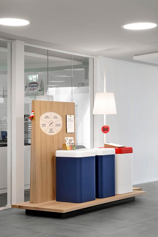 Flexible Plattformen für die Eingangshalle bei Dr. Oetker in Obergösgen