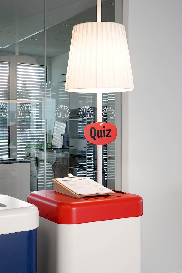 Flexible Plattformen für die Eingangshalle bei Dr. Oetker in Obergösgen